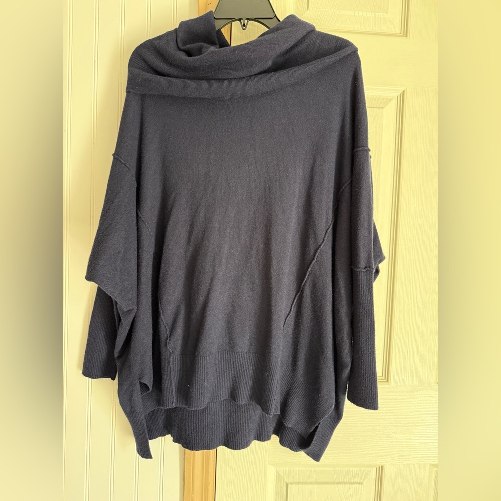 Chic Black Cowl Neck Women's Sweater